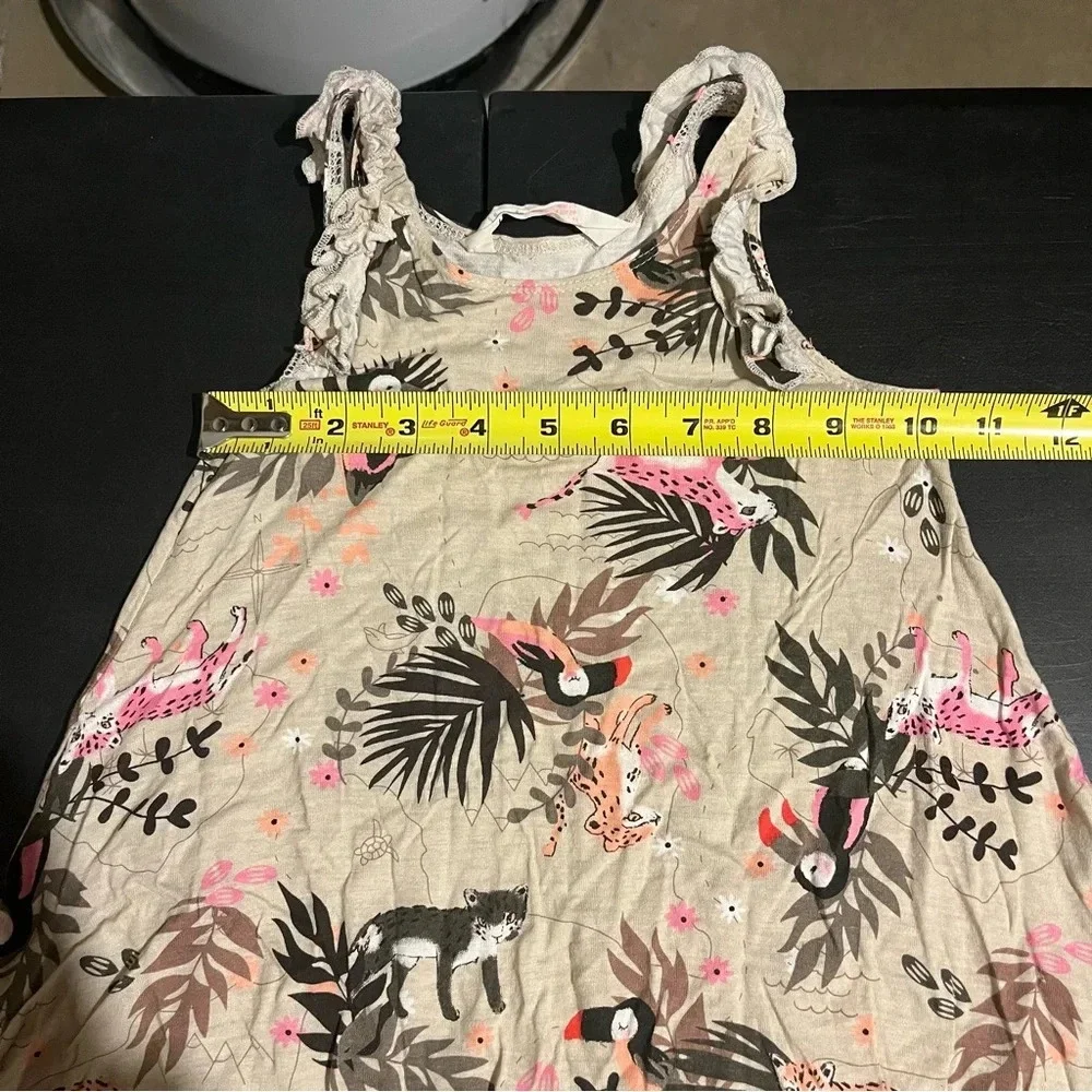 H&M Toddler Girls Tropical Animals Print Summer Dress Size 2-4 Years Sleeveless